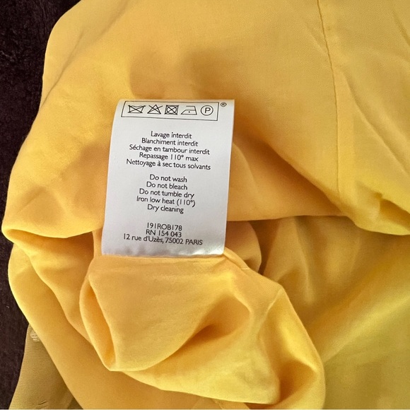 NWT Sézane Olymea Dress in Golden Yellow size 40 US 8 - Picture 8 of 9